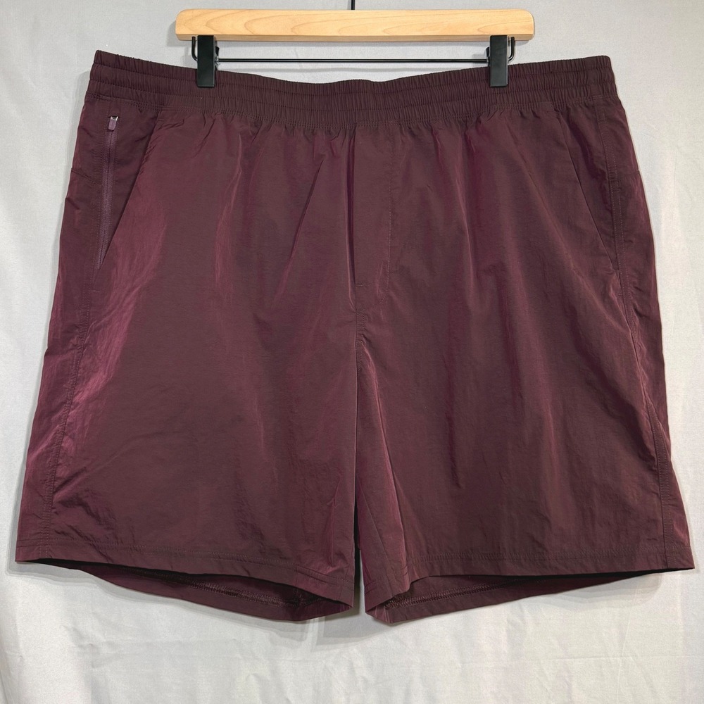 (2) NEW VRST Mens All-In Unlined 7" Shorts XXL Aqua Burgundy UPF 50+ Two Pack - Picture 10 of 11